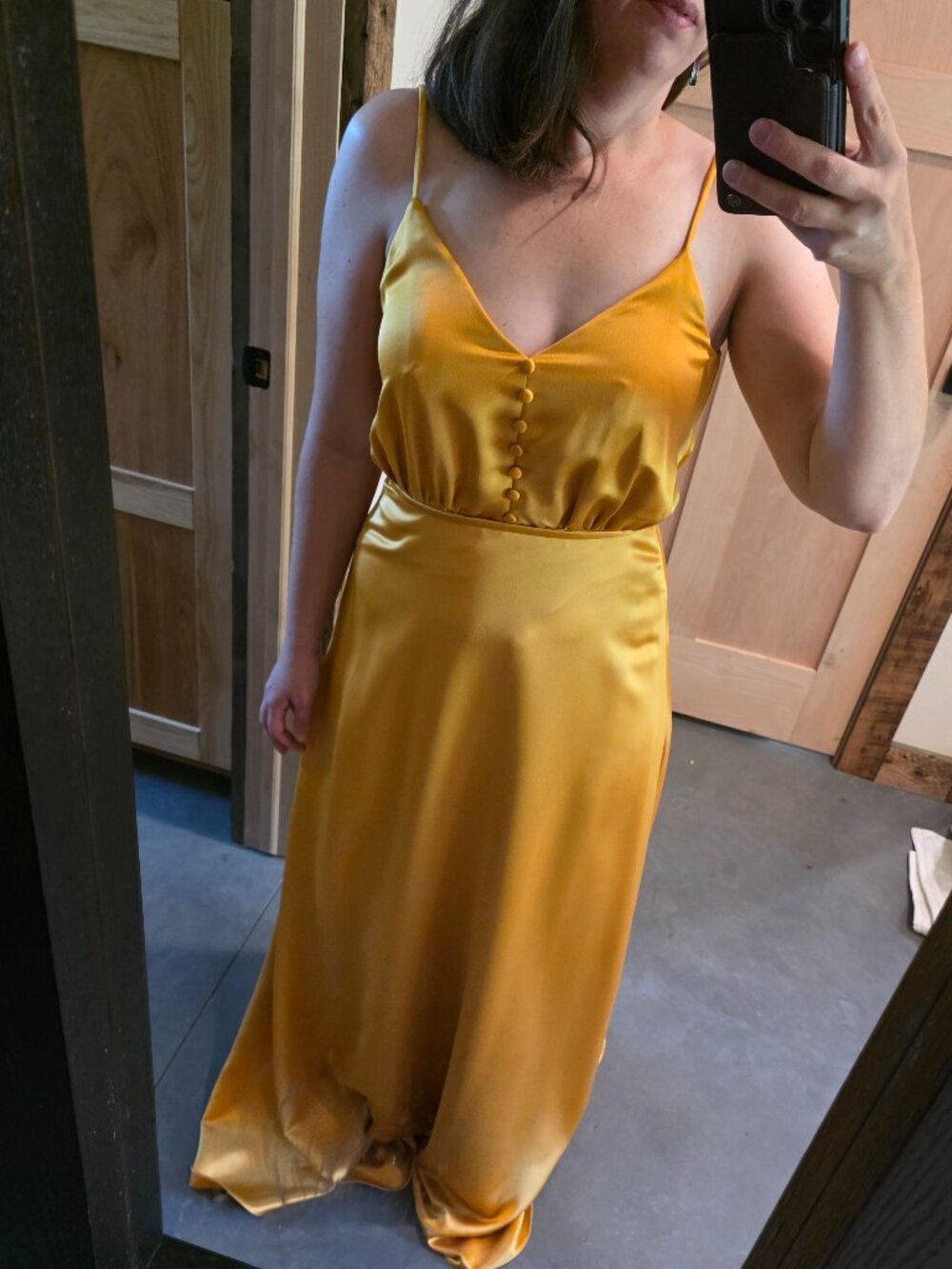 Sorella Vita , Charmeuse, Tuscan Gold, Size 10 Bridesmaid dress